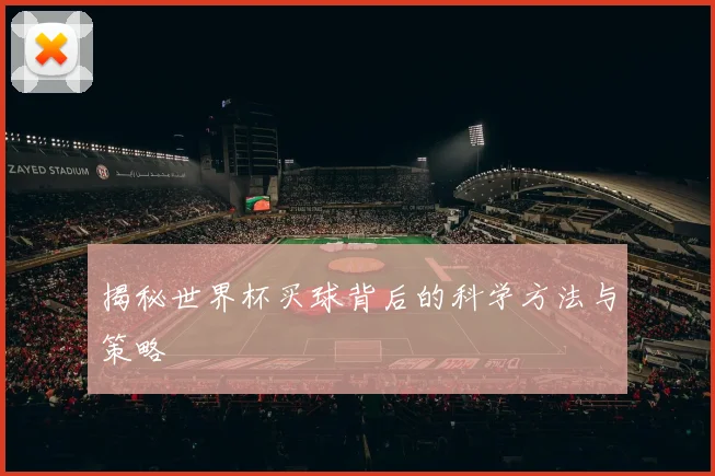 揭秘世界杯买球背后的科学方法与策略