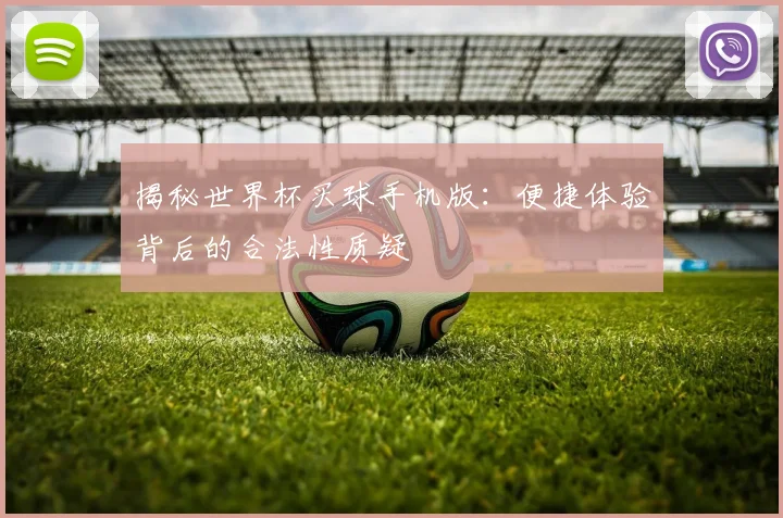 揭秘世界杯买球手机版：便捷体验背后的合法性质疑